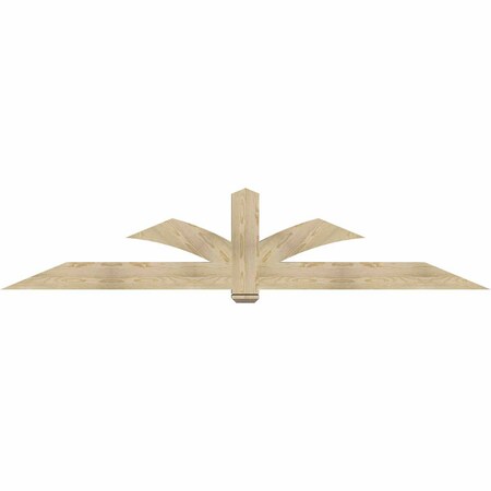 Ekena Millwork Redmond Rough Sawn Timber Gable Bracket, Douglas Fir, 108"W x 22"H x 6"D x 6"F, 5/12 Pitch GBW108X22X0606RED00RDF